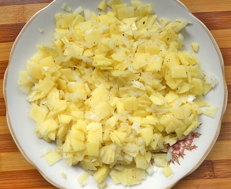 The potato and onion filling.