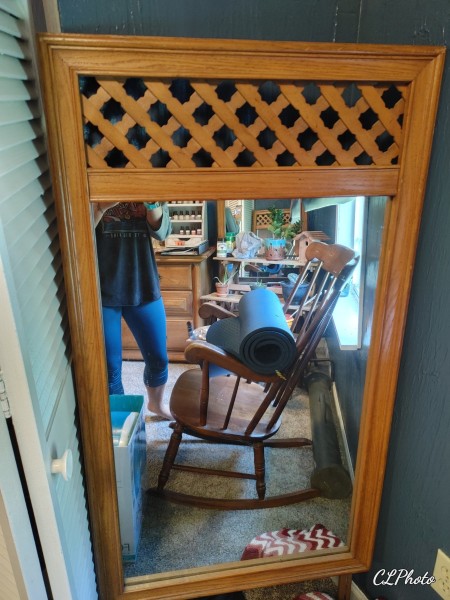 One of the mirrors for the dresser.