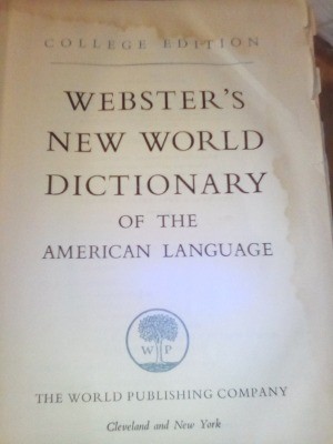 The title page of a dictionary.