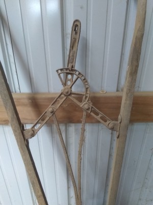 An old farm implement.