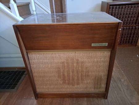 The closed record cabinet.
