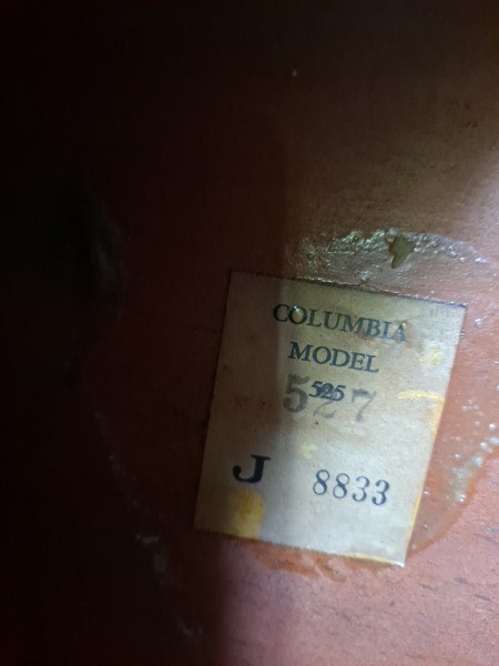 The model number on a record player.