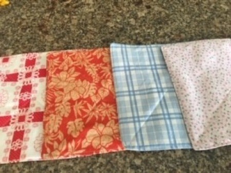 Several different reversible hot pads.