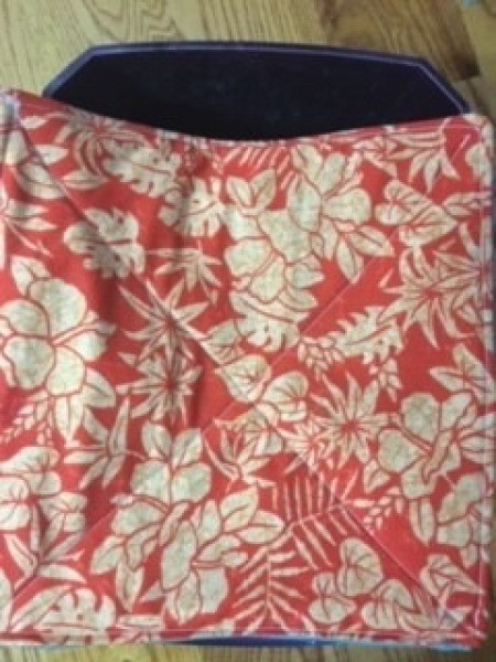 Showing the construction of the hot pads.