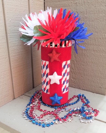 Adding stars to the vertical ribbon strip.