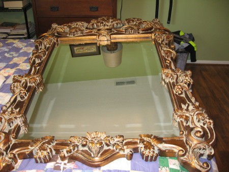 A decorative Bassett mirror.