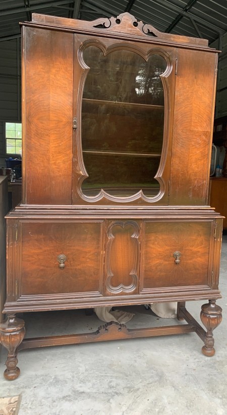 A tall wooden cabinet.