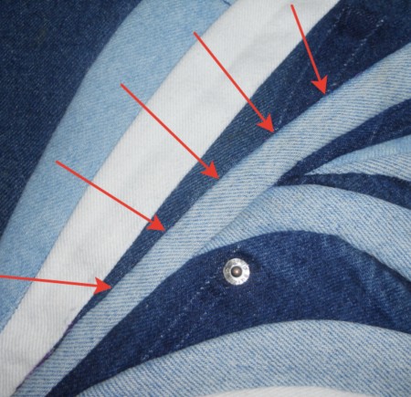 Leaving a hole for the pocket.