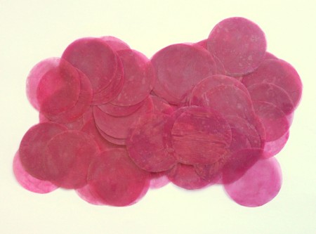 A collection of colored tape circles