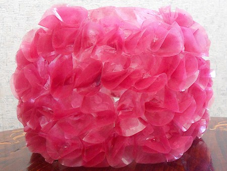 The completed lampshade.