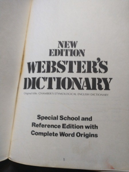 webster's dictionary essay