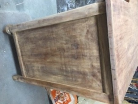 The sanded side of the buffet.