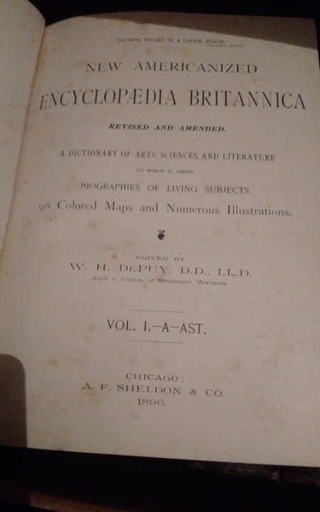 The title page from an Encyclopedia Britannica.