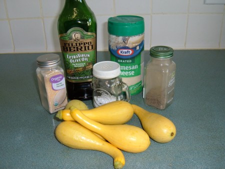 Ingredients for Parmesan Yellow Squash
