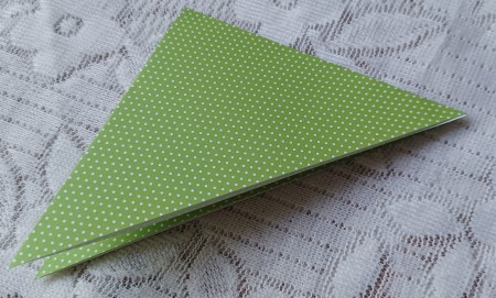 The twice folded piece of paper.