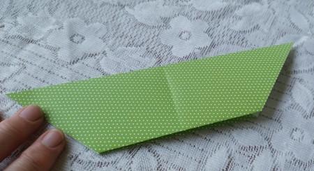 Folding the bookmark.