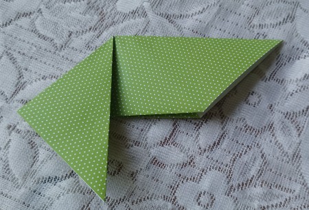 Folding the bookmark.