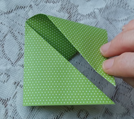 Folding the bookmark.