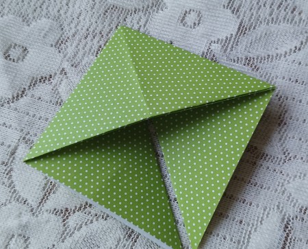 Folding the bookmark.