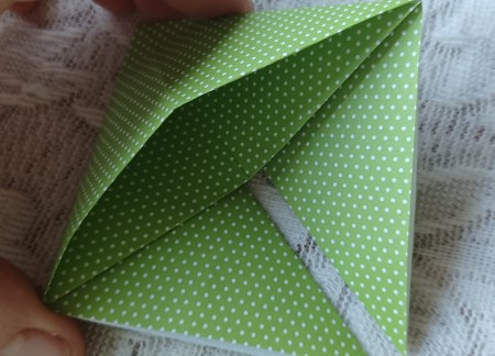 Folding the bookmark.