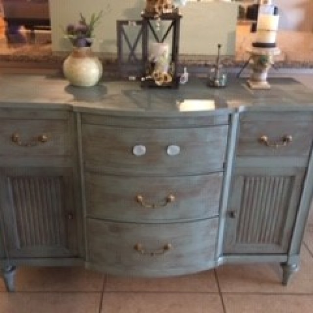 Dry Paint Distressed Buffet 