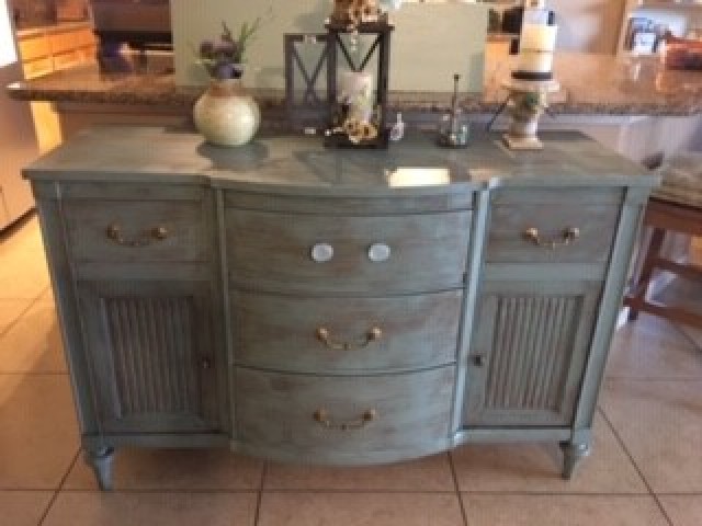 Dry Paint Distressed Buffet | ThriftyFun