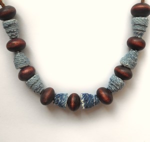 A completed bead necklace.