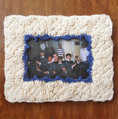 The frame with a photo inside.