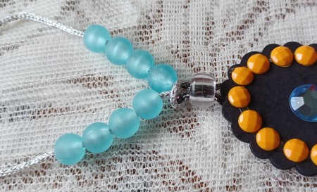 Beads strung on the pendant cord.
