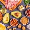 A collection of foods suitable for a keto diet.