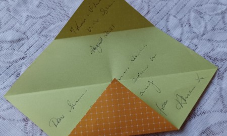 Unfolding the top corner.