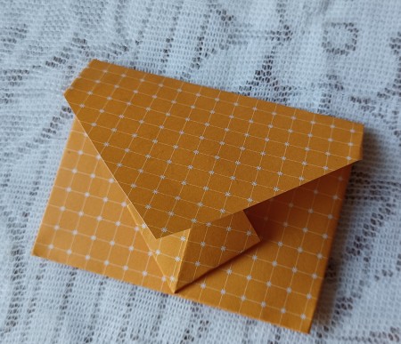 The completed folded letter before sealing.