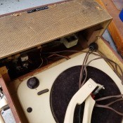 An old record player.