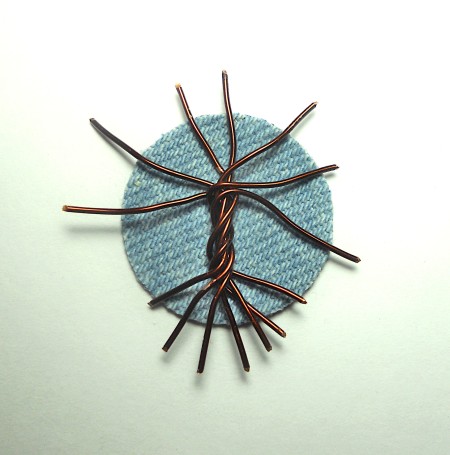 Shaping the wire into a tree shape.