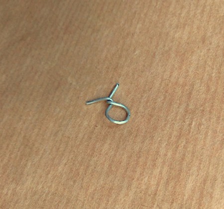 A piece of twisted wire.