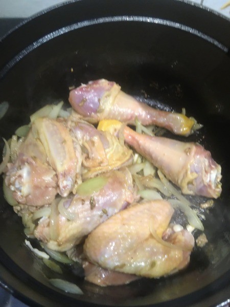 Adding the vegetables in a pan.