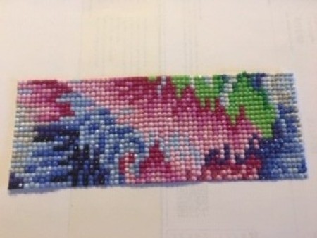 The completed diamond painting.