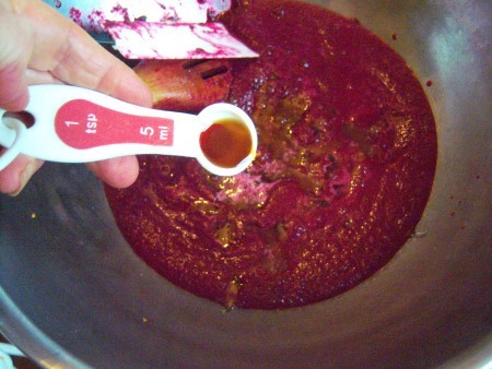 Adding ingredients to the bowl.