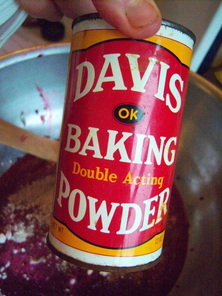 A package of baking powder.