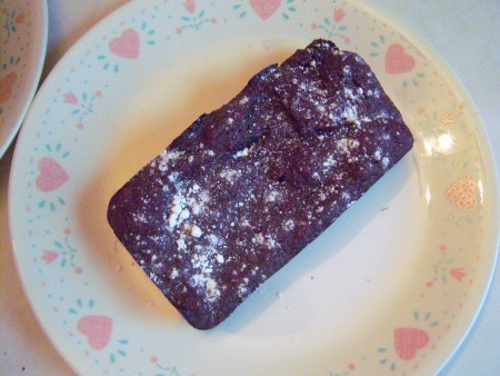 A slice of Almond Flour Chocolate Beet Cake