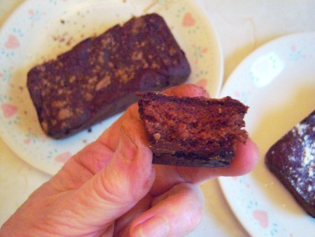 A slice of Almond Flour Chocolate Beet Cake