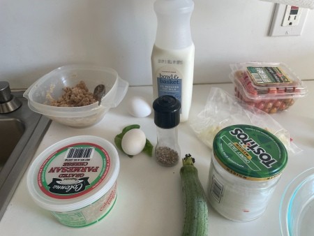 Ingredients for Zucchini Tomato Quiche