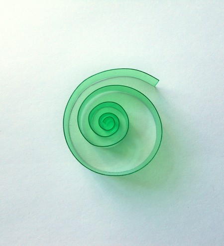 Rolling up the strip.