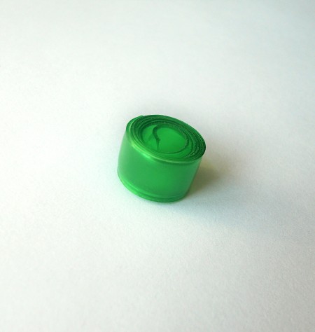 The completed plastic bead.