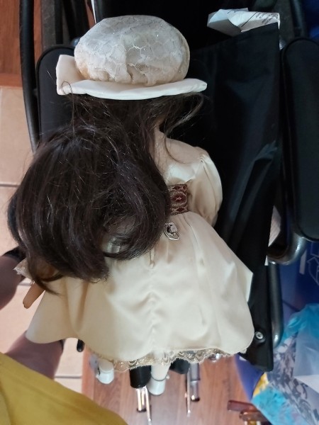 The back of a doll.