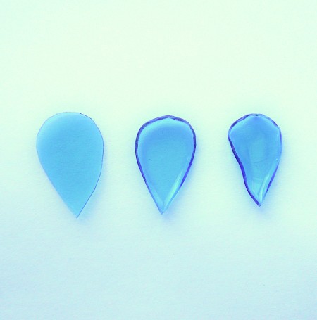 The three steps to making the petals.