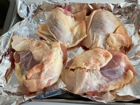 The chicken before being cooked.