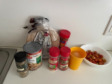 Ingredients for Beans in Pita