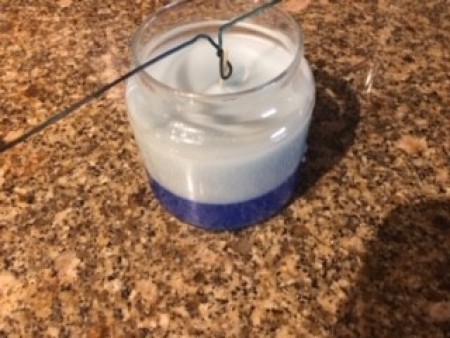 Adding the second layer to the candle.