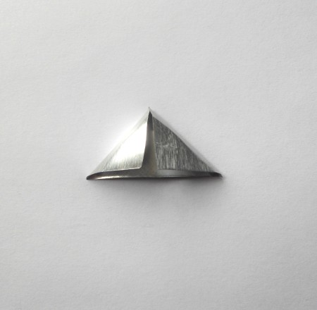 Folding the rectangle into a triangle.